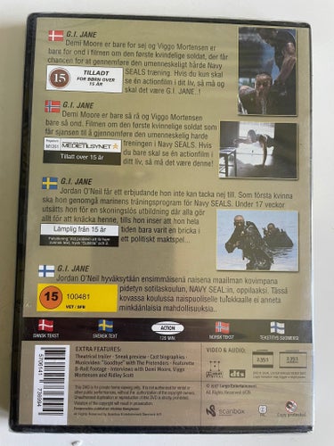 G.I. Jane (DVD). Fabriksforseglet