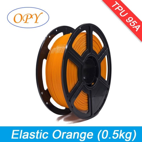 OPY TPU 95A 3D-skrivarfilament, elastisk orange, 0.5 kg