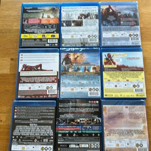 Stort Filmpaket 9x Blu-ray – Action, Sci-Fi & Drama (Inkl. Plastade filmer)
