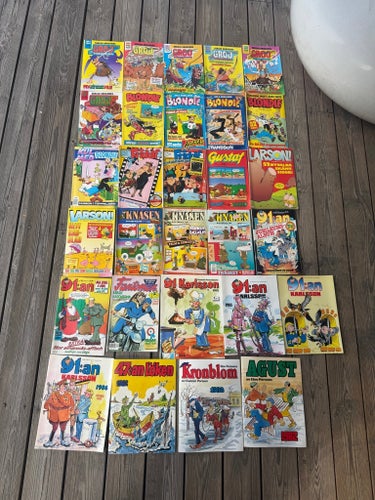 Serie tidningar bla knasen, 91:an, Gustav, Fridolf