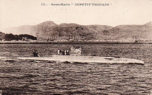 CPA - Marine de Guerre - Ubåt " SIRENEDUPETIT-THOUARS " N°4145