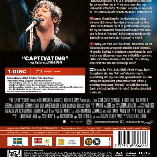 Springsteen: Deliver Me From Now.. 2025 119 Min Svtxt Blu-ray Ny Pris139 Frakt44