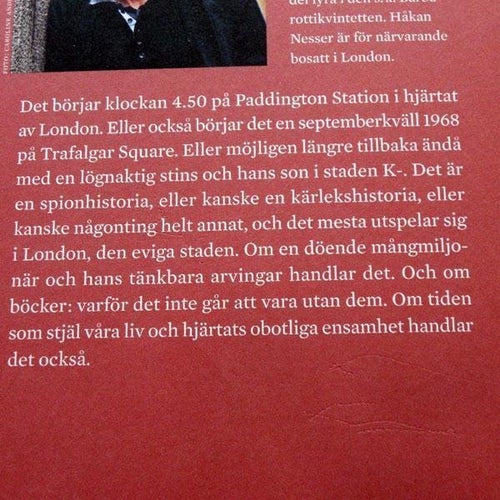 Boken "Himmel över London" av Håkan Nesser