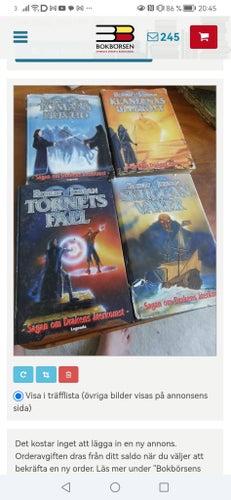 Robert jordan 4 inbundna böcker