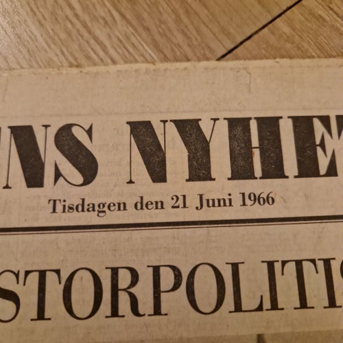 Dagens Nyheter Tidning 21 Juni 1966