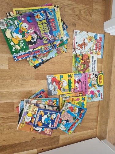 Kalle Anka & C:o, Kalle Ankas Pocket, Nalle Puh, Bamse, Mumin, Scooby Doo,