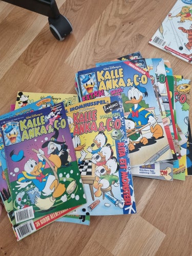 Kalle Anka & C:o, Kalle Ankas Pocket, Nalle Puh, Bamse, Mumin, Scooby Doo,
