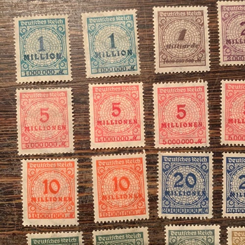 Tyska inflationsfrimärken från 1923