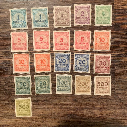 Tyska inflationsfrimärken från 1923