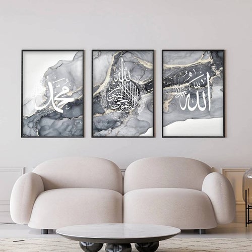 3 Pack Islamska Kalligrafi Canvas 50x70 cm