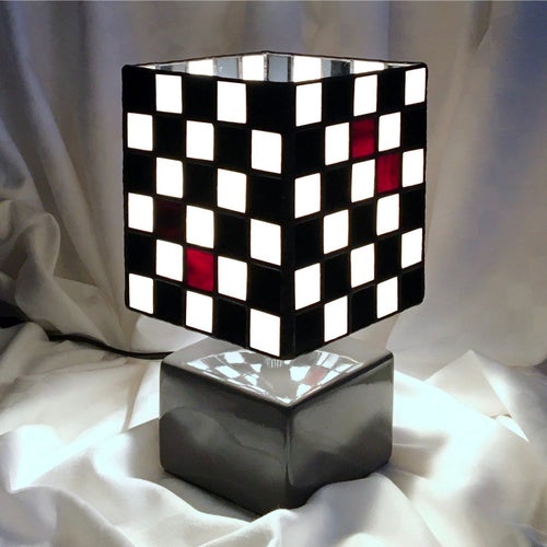 Handmade Stained Glass Mosaic Table Lamp