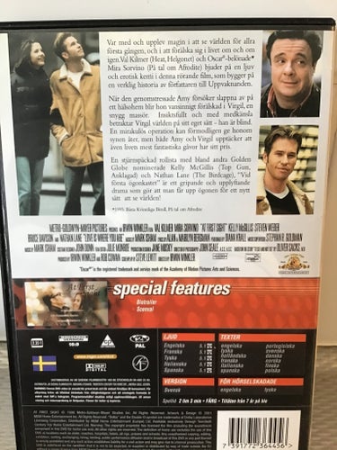 Vid första ögonkastet. Val Kilmer, Mira Sorvino, Nathan Lane. Irwin Winkler.