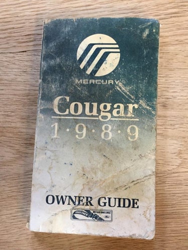1989 Mercury Cougar Owner Guide