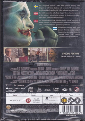 DVD / Joker / Jaoquin Phoenix, Robert De Niro, Zazie Beetz / Inplastad