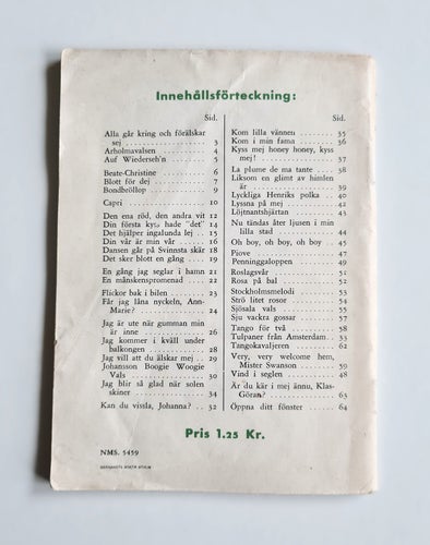 SJUNG MED EGON! 1960 RARITET MUSIK VISOR RETRO VINTAGE ERNST ROLF JULES SYLVAIN