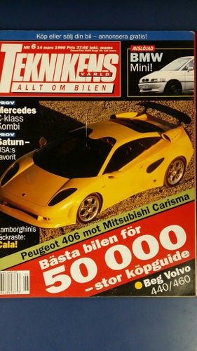 Teknikens Värld nr 6 1996: Peugeot 406, Mitsubishi Carisma, Mercedes C180 T