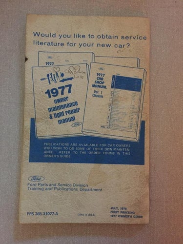 1977 Ford LTD II Owner's Manual