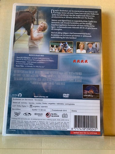 Berättelsen om Secretariat, INPLASTAD, Dvd