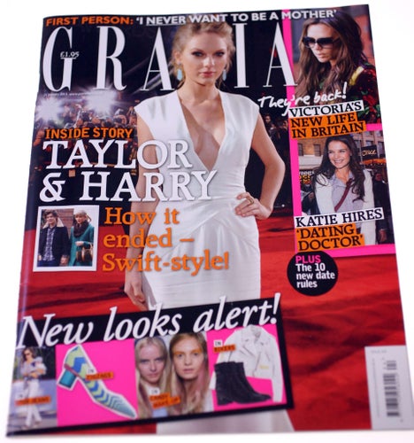 Grazia magazine-Issue 406 January 21st 2013-Taylor Swift/Harry Styles-NEW-UK