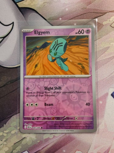 Pokémon TCG Elgyem HP60 Reverse Holo 040/086 2025 Black Bolt