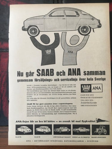 SAAB och ANA Annons 1960