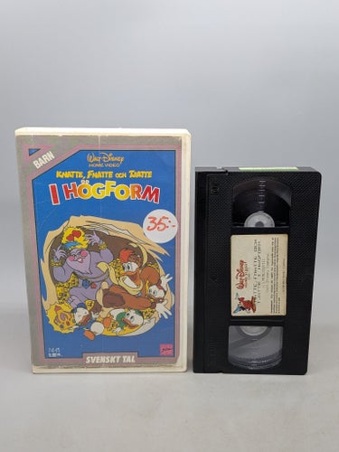 Disney Knatte, Fnatte, och Tjatte I Högform - Svenskt tal - Rental Hyrfilm VHS
