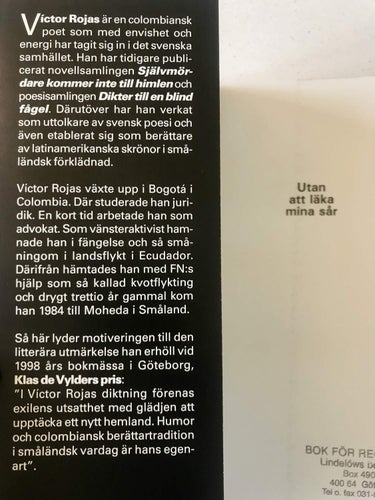 UTAN ATT LÄKA MINA SÅR Sin curar mis heridas Victor Rojas 1999