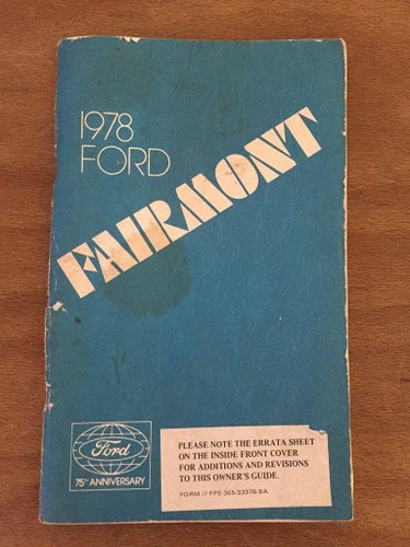 1978 Ford Fairmont Owner's Manual