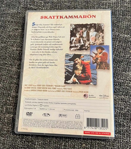 SKATTKAMMARÖN (TREASURE ISLAND 1950) SVENSK UTGÅVA I MKT FINT SKICK!
