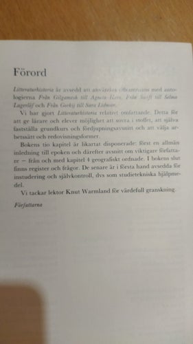 Litteraturhistoria för gymnasieskolan av Lars Melin, Dick Widing, Hugo Ryden bok