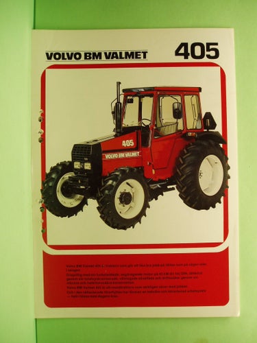 Spec.blad Traktor VOLVO BM VALMET 405......Scantrac Eskilstuna