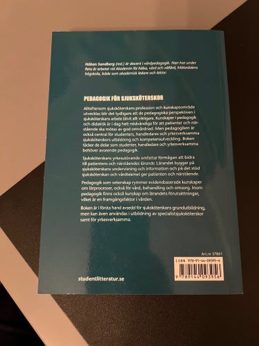 Pedagogik för sjuksköterskor, Håkan Sandberg, okänt publiceringsår