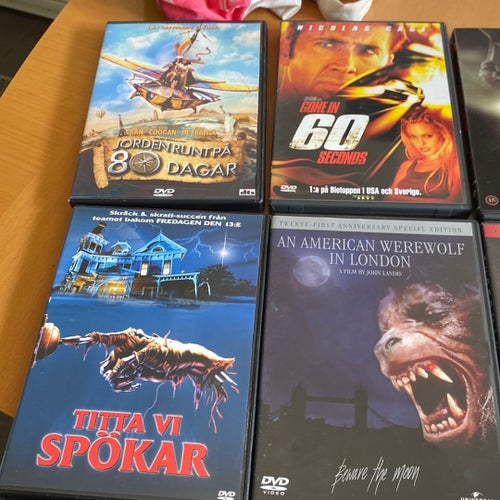 DVD-filmer: Jorden Runt På 80 Dagar, Gone in 60 Seconds, My Bloody Valentine