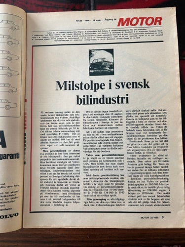 Volvo 144 1966 stort reportage 15 sidor