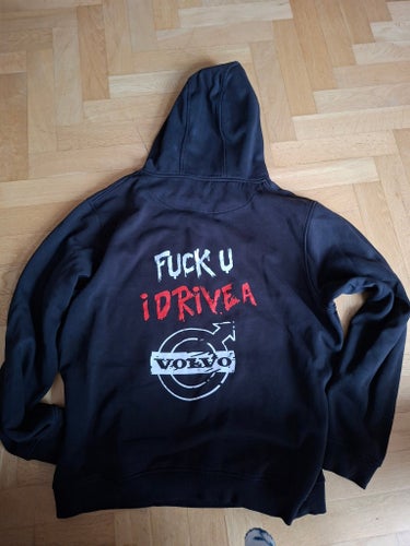 OP'STREET WEAR svart huvtröja, storlek XXL