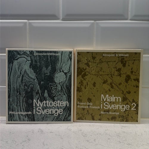 Nyttosten i Sverige av PH Lundegårdh, 1971 / malm i Sverige 2 1973 inbundna