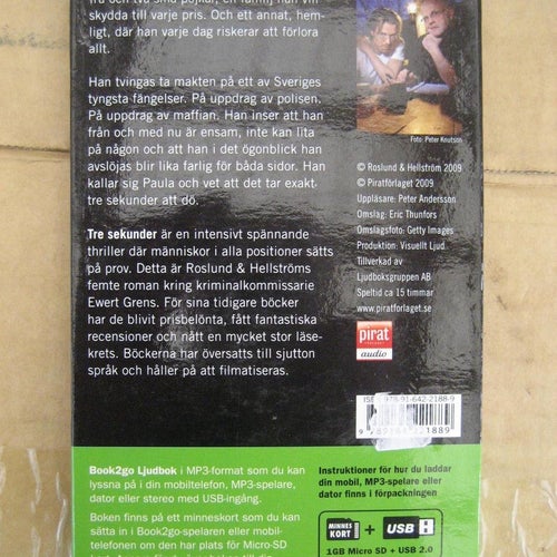 Roslund & Hellström: Tre sekunder (1 GB Micro SD + USB 2,0)