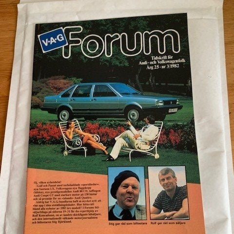 V.A.G Forum Tidskrift för Audi och Volkswagen, Årg. 25 nr 3/1982