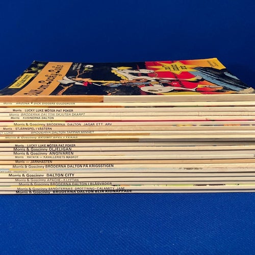 Lucky Luke 22 st album tidningar Bröderna Dalton Calamity Jane