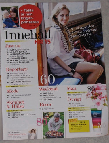 Amelia Nr 15 2010 Kvinnotidning 10 sidor sommarhår Sarah Jessica Parker stil