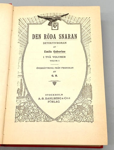 Röda snaran I-II. - Detektivroman av Emile Gaboriau