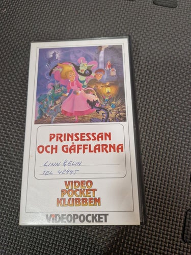 Prinsessan och gåfflarna - videopocket klubben VHS raritet