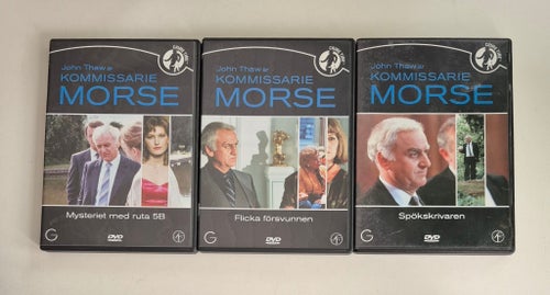 3 Kommissarie Morse filmer / Svensk Text / Repfria Skivor / DVD