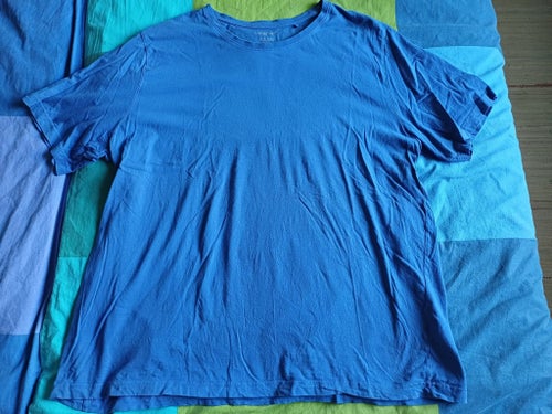 LIVERGY klarblå t-shirt, storlek XXXL. 100% bomull. 40 gradig tvätt.