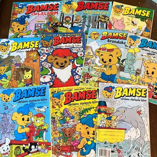 Bamse Julalbum, Sagoserier + 8 serietidningar (+3 smårivna se sista bilden)