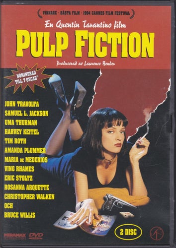 DVD / Pulp Fiction / 2-disc / John Travolta, Samuel L. Jackson / Fint skick