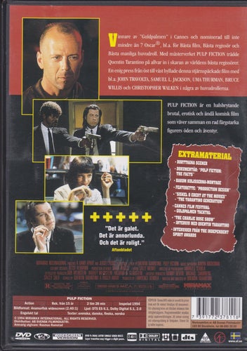 DVD / Pulp Fiction / 2-disc / John Travolta, Samuel L. Jackson / Fint skick