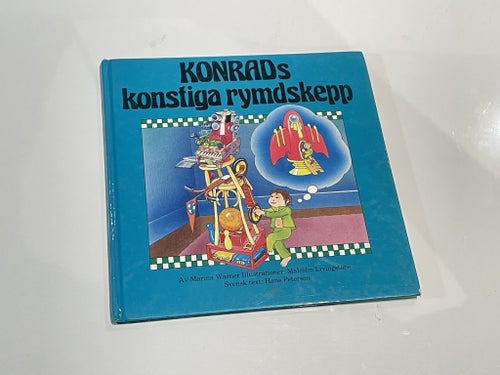 Konrads konstiga rymdskepp - bilderbok 1a uppl. - illustration rymden