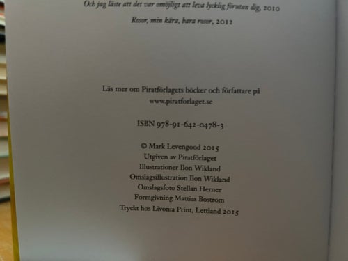 Solblekt av livet av Mark Levengood, bok, Very Fine plus