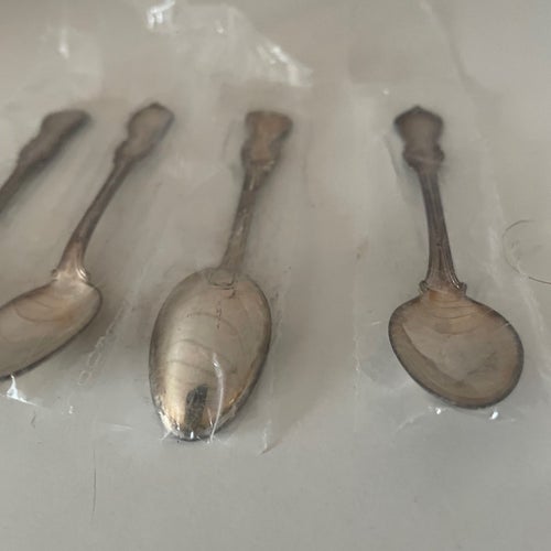 5 kaffeskedar i silver